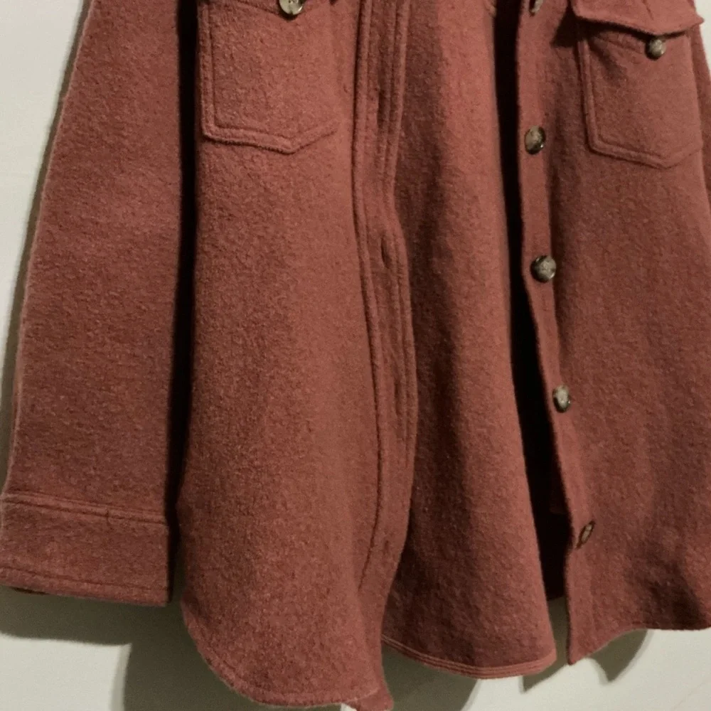 Wilfred free Rust Wool Shacket Jacket - Button Front - Picture 4 of 4